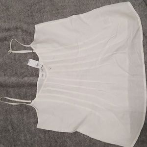 NWT Gap Pintuck Cami Fresh White (Small)